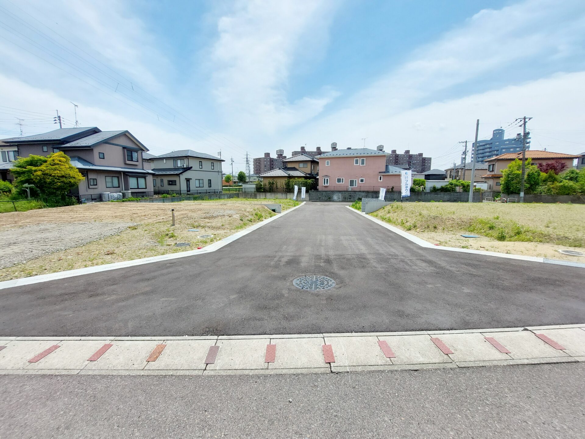 太白区東中田1丁目 土地 （No.1） / 敷地約66坪 / 前面6ｍ道路 / 北西角地
