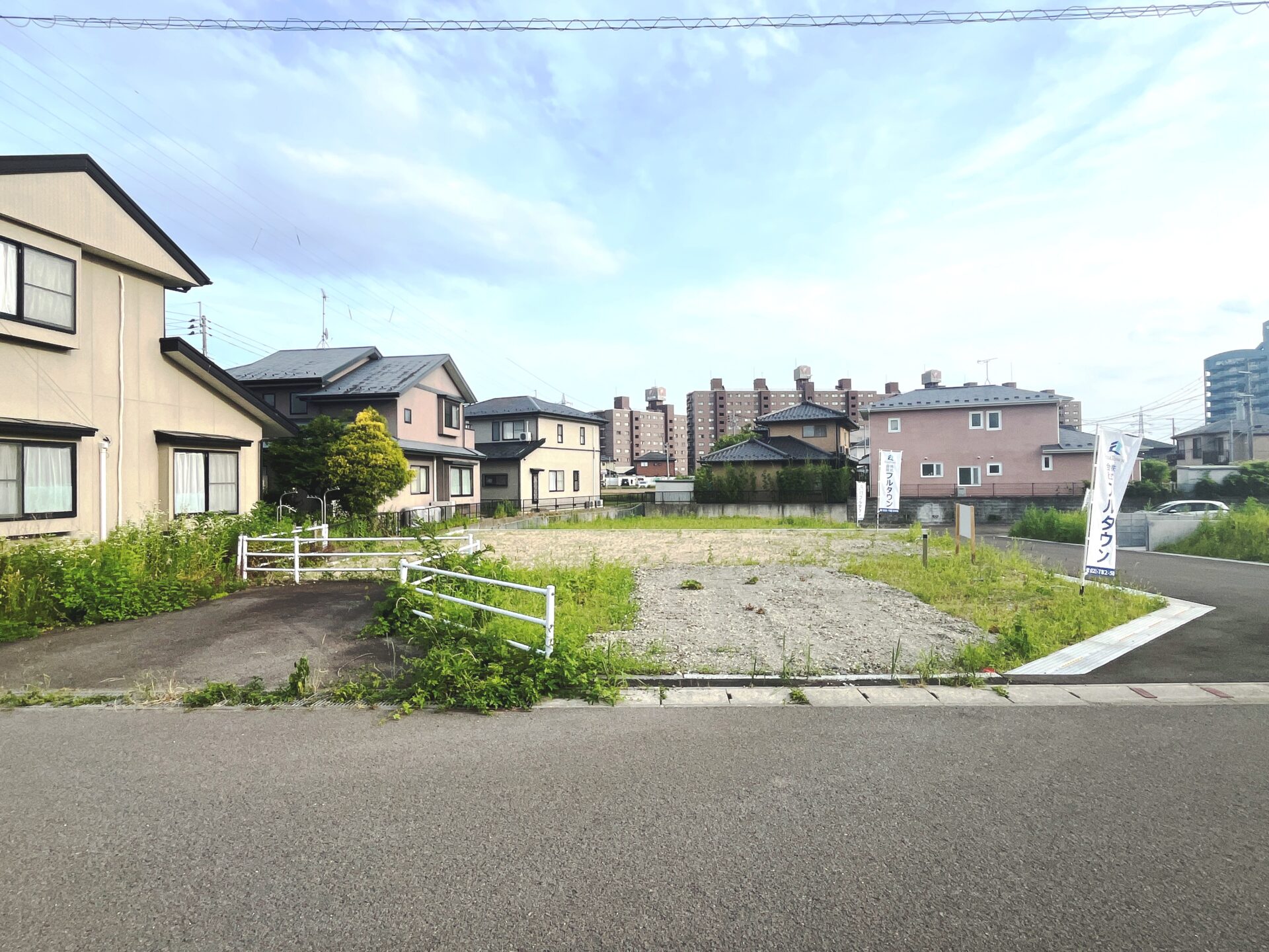 太白区東中田1丁目 土地 （No.1） / 敷地約66坪 / 前面6ｍ道路 / 北西角地