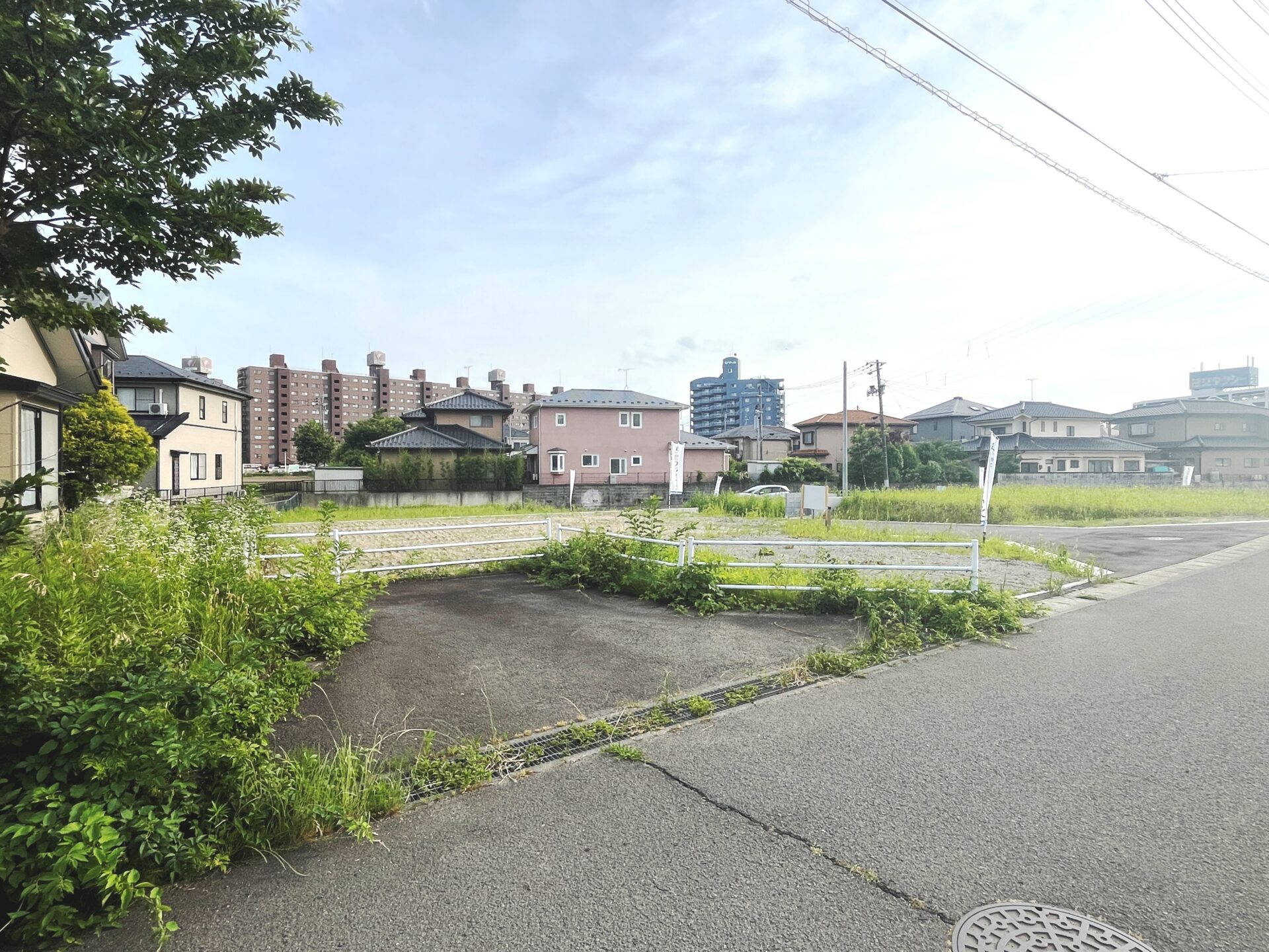 太白区東中田1丁目 土地 （No.1） / 敷地約66坪 / 前面6ｍ道路 / 北西角地