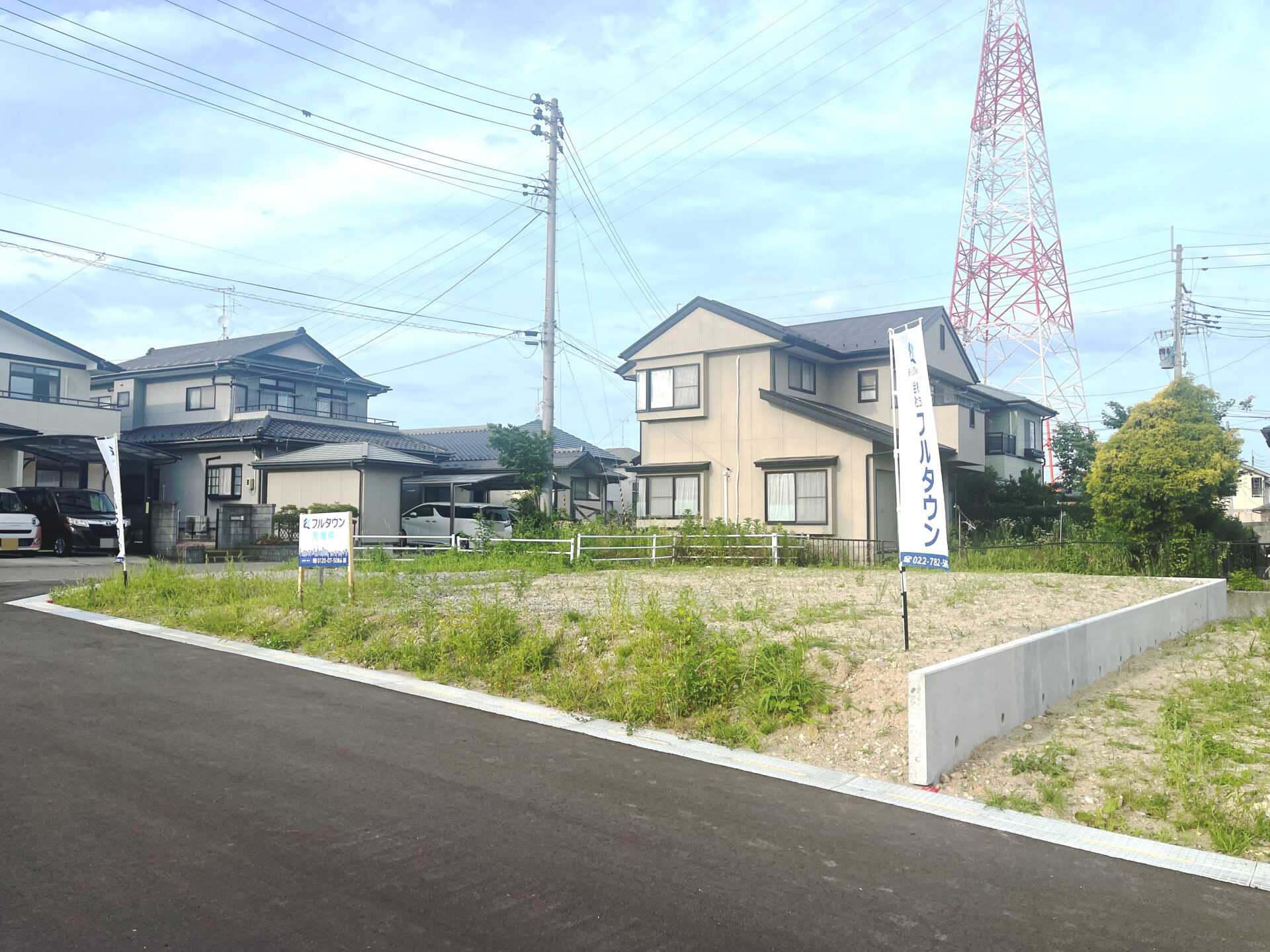太白区東中田1丁目 土地 （No.1） / 敷地約66坪 / 前面6ｍ道路 / 北西角地