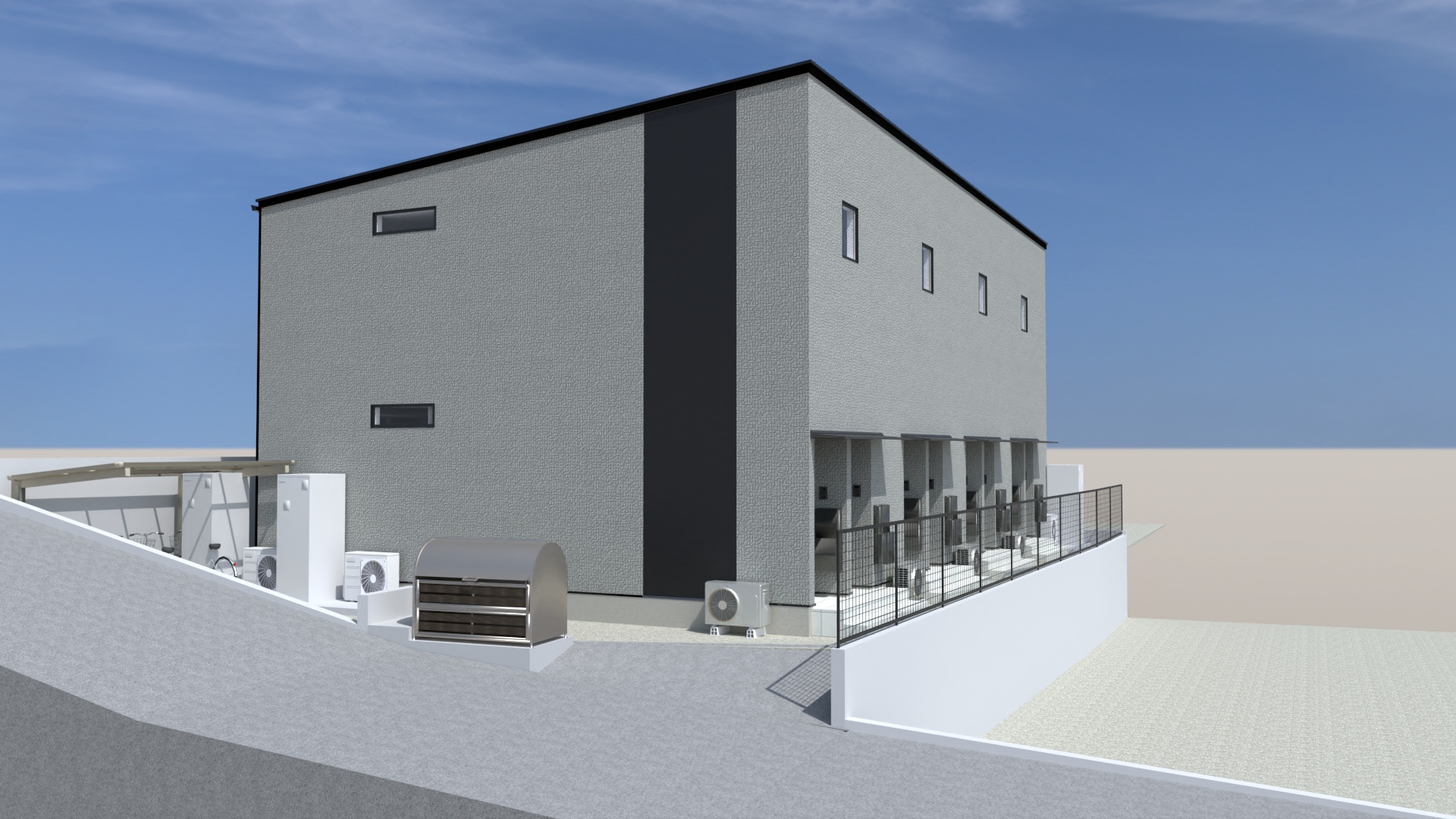 シャルム旭ヶ丘　イースト・ウエスト / 新築売一棟アパート / 満室想定利回り6.03％ / オール電化 / 台原駅徒歩6分