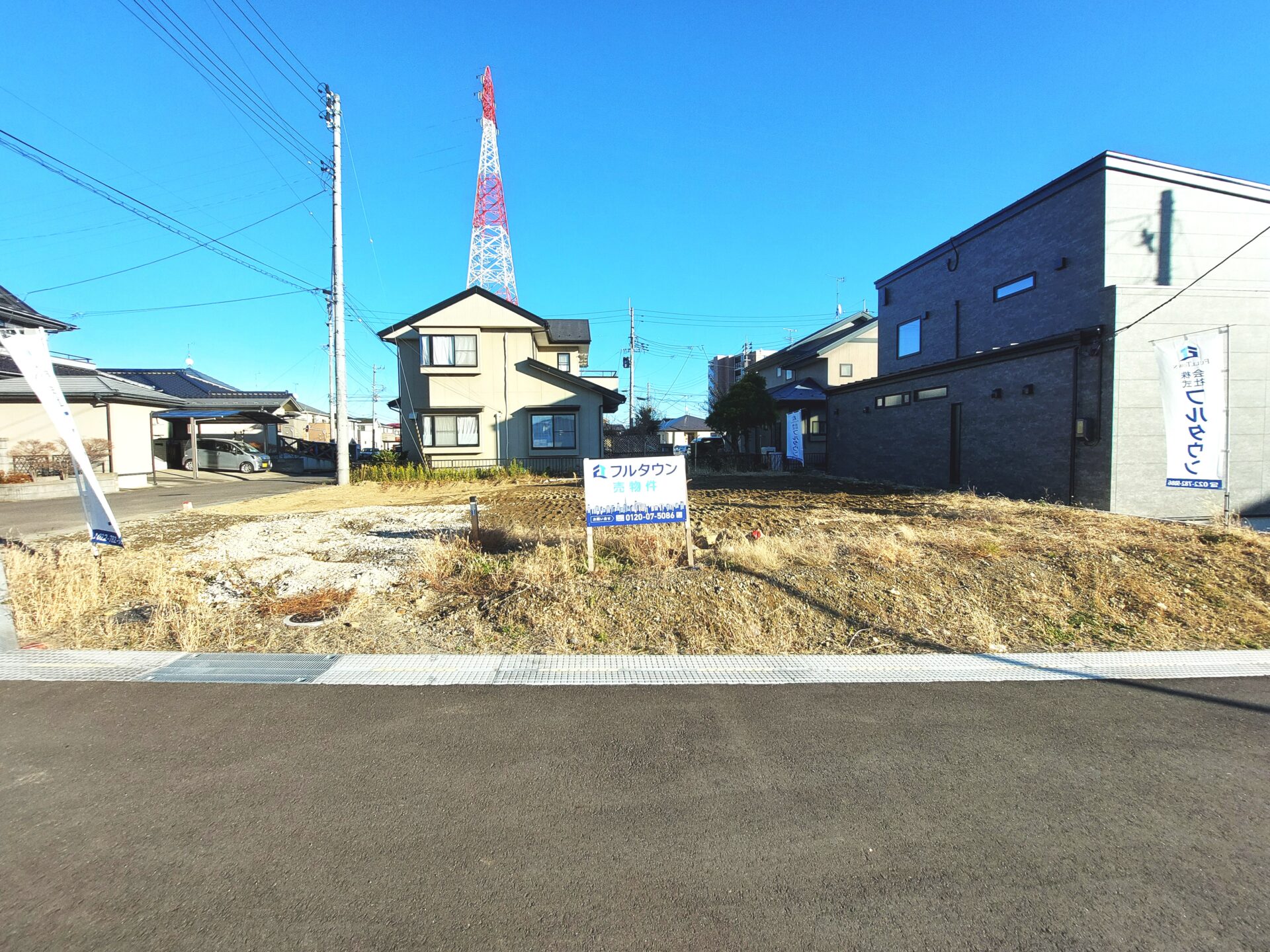 太白区東中田1丁目 土地 / 2,290万円 / 敷地約66坪 / 前面6ｍ道路 / 北西角地 / 建築条件無し